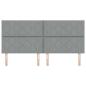Preview: LED Kopfteil Rautenmuster Hellgrau 200 cm Stoff