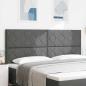 Preview: ARDEBO.de - LED Kopfteil Rautenmuster Dunkelgrau 200 cm Stoff