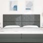 Preview: LED Kopfteil Rautenmuster Dunkelgrau 200 cm Stoff