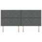 Preview: LED Kopfteil Rautenmuster Dunkelgrau 200 cm Stoff