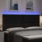 Preview: LED Kopfteil Rautenmuster Schwarz 200 cm Stoff