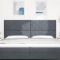 Preview: LED Kopfteil Diamantblock Design Dunkelgrau 200 cm Velvet