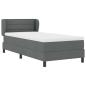 Preview: Boxspringbett mit Matratze Dunkelgrau 80 x 200 cm Stoff