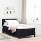 Preview: ARDEBO.de - Boxspringbett mit Matratze Schwarz 80x200 cm Stoff