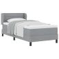 Preview: Boxspringbett mit Matratze Hellgrau 90x190 cm Stoff