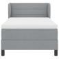 Preview: Boxspringbett mit Matratze Hellgrau 90x190 cm Stoff