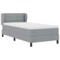 Preview: Boxspringbett mit Matratze Hellgrau 90x190 cm Stoff