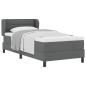 Preview: Boxspringbett mit Matratze Dunkelgrau 90x190 cm Stoff