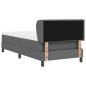 Preview: Boxspringbett mit Matratze Dunkelgrau 90x190 cm Stoff