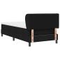 Preview: Boxspringbett mit Matratze Schwarz 90 x 190 cm Stoff