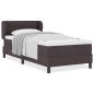 Preview: Boxspringbett mit Matratze Dunkelbraun 90x200 cm Stoff