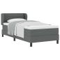 Preview: Boxspringbett mit Matratze Dunkelgrau 100x200 cm Stoff