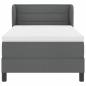 Preview: Boxspringbett mit Matratze Dunkelgrau 100x200 cm Stoff