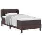 Preview: Boxspringbett mit Matratze Dunkelbraun 100x200 cm Stoff