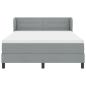 Preview: Boxspringbett mit Matratze Hellgrau 140x190 cm Stoff
