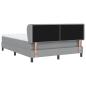 Preview: Boxspringbett mit Matratze Hellgrau 140x190 cm Stoff
