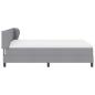 Preview: Boxspringbett mit Matratze Hellgrau 140x190 cm Stoff