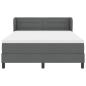 Preview: Boxspringbett mit Matratze Dunkelgrau 140x190 cm Stoff