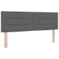 Preview: Boxspringbett mit Matratze Dunkelgrau 140x190 cm Stoff
