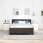 Preview: Boxspringbett mit Matratze Dunkelbraun 140x190 cm Stoff
