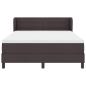 Preview: Boxspringbett mit Matratze Dunkelbraun 140x190 cm Stoff