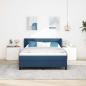 Preview: Boxspringbett mit Matratze Blau 140x190 cm Stoff