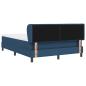 Preview: Boxspringbett mit Matratze Blau 140x190 cm Stoff