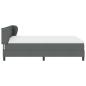 Preview: Boxspringbett mit Matratze Dunkelgrau 140x200 cm Stoff