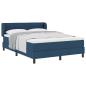 Preview: Boxspringbett mit Matratze Blau 140x200 cm Stoff