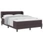 Preview: Boxspringbett mit Matratze Dunkelbraun 160x200 cm Stoff