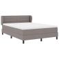 Preview: Boxspringbett mit Matratze Taupe 160x200 cm Stoff