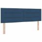 Preview: Boxspringbett mit Matratze Blau 160x200 cm Stoff
