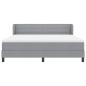 Preview: Boxspringbett mit Matratze Hellgrau 180x200 cm Stoff