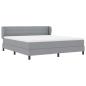 Preview: Boxspringbett mit Matratze Hellgrau 180x200 cm Stoff