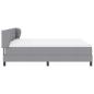 Preview: Boxspringbett mit Matratze Hellgrau 180x200 cm Stoff