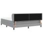 Preview: Boxspringbett mit Matratze Hellgrau 180x200 cm Stoff