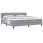 Preview: Boxspringbett mit Matratze Hellgrau 200x200 cm Stoff