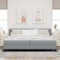 Preview: Boxspringbett mit Matratze Hellgrau 200x200 cm Stoff