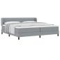 Preview: Boxspringbett mit Matratze Hellgrau 200x200 cm Stoff