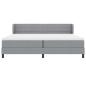 Preview: Boxspringbett mit Matratze Hellgrau 200x200 cm Stoff