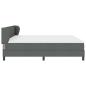 Preview: Boxspringbett mit Matratze Dunkelgrau 200x200 cm Stoff