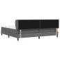 Preview: Boxspringbett mit Matratze Dunkelgrau 200x200 cm Stoff
