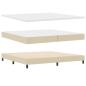 Preview: ARDEBO.de - Boxspringbett mit Matratze Creme 200x200 cm Stoff