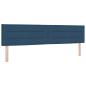 Preview: Boxspringbett mit Matratze Blau 200x200 cm Stoff