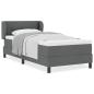 Preview: Boxspringbett mit Matratze Dunkelgrau 80x200 cm Stoff