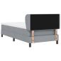 Preview: Boxspringbett mit Matratze Hellgrau 90x190 cm Stoff