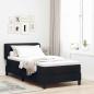 Preview: ARDEBO.de - Boxspringbett mit Matratze Schwarz 90x190 cm Stoff
