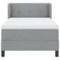 Preview: Boxspringbett mit Matratze Hellgrau 90x200 cm Stoff