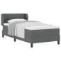 Preview: Boxspringbett mit Matratze Dunkelgrau 90x200 cm Stoff