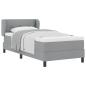 Preview: Boxspringbett mit Matratze Hellgrau 100x200 cm Stoff